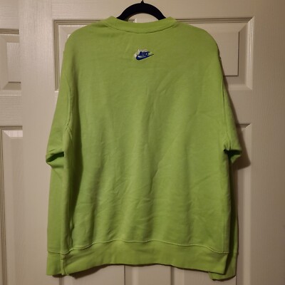 lime green nike crew neck