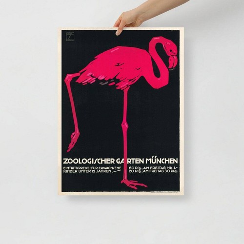 Munich Zoological Garden | Ludwig Hohlwein | 1912 German Zoo Travel Poster Print - Picture 7 of 10