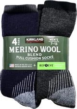 Kirkland Signature Outdoor Socks for Men, Size 7-13