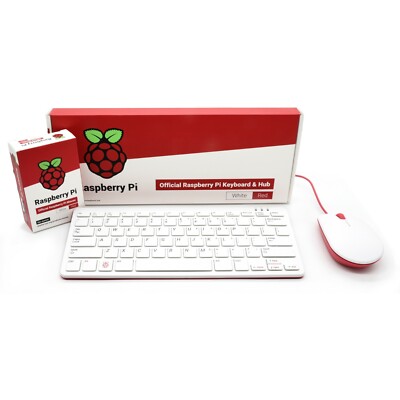 PepperTech Digital Official Raspberry Pi Keyboard & Mouse Value Pack (U.S. Red)