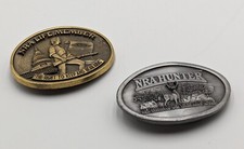 NRA Belt Buckles Life Member Jadco Brass / Hunter USA P 