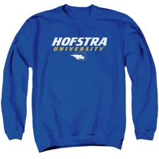 Hofstra University Adult Crewneck Sweatshirt Stacked, Royal Blue, S-3XL