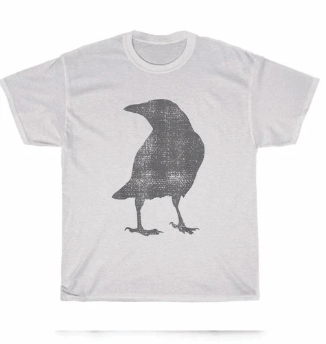 Vintage Crow Blackbird Raven Bird Lover T-Shirt Unisex Funny Tee Gift S-5XL NEW