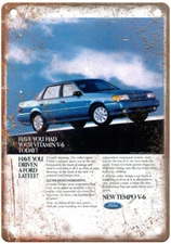 Vintage 1992 Ford Tempo GLS Ad Retro Look Metal Sign A9303