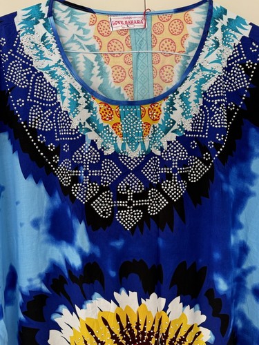New Womens Long Kaftan Dress Polyester with head Scarf - Picture 11 of 16