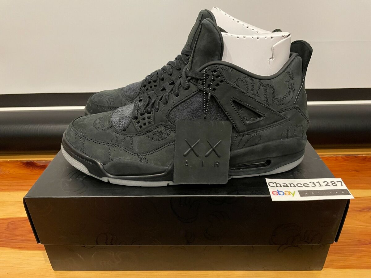 Nike Air Jordan 4 Retro x Kaws Black sz. 11 930155-001 DS | eBay Nike Air Jordan 4 Retro x Kaws Black sz. 11 930155-001 DS | eBay