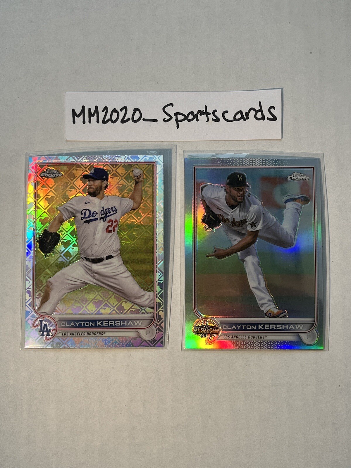 Clayton Kershaw 2022 Topps Chrome ASG REFRACTOR & LOGOFRACTOR Dodgers MAKE OFFER