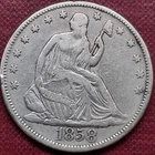 1858 Seated Liberty Half Dollar 50c Better Grade VF + #69902