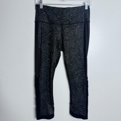 Lululemon Var-City Crop Samba Snake Battleship Black Size 6