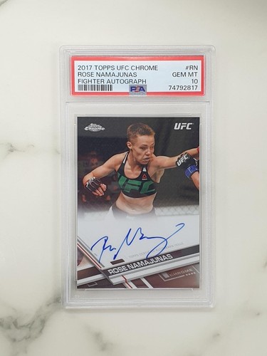 Carte Auto Paige Vanzant PSA 10 Gem Mint - UFC Topps Chrome 2017 - Édition Rare POP 3