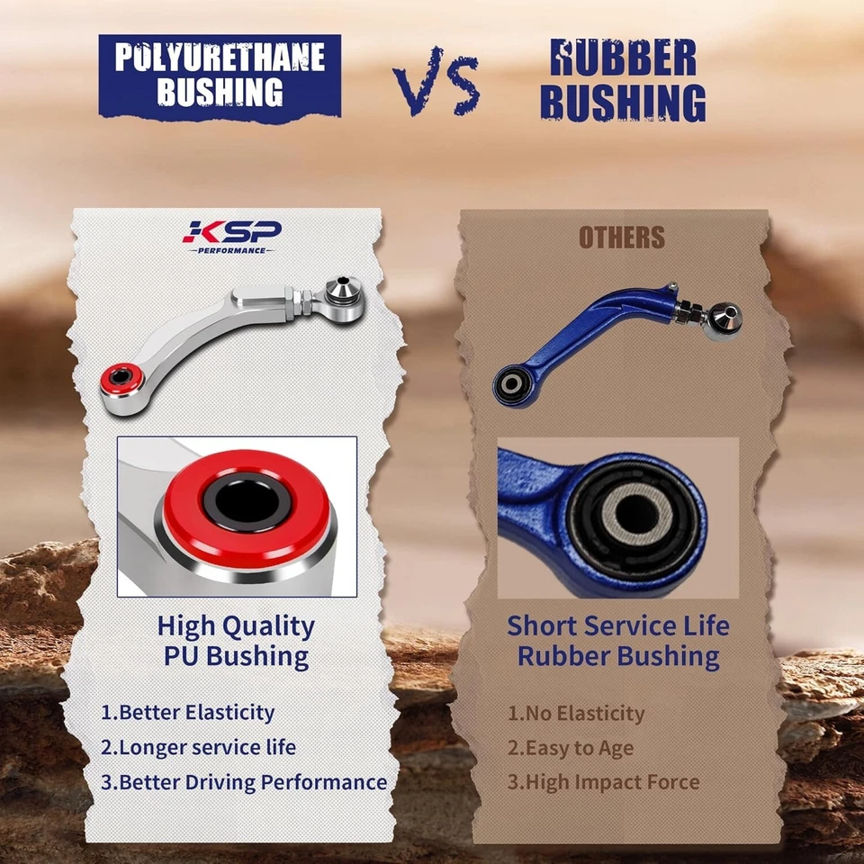 Brazos inclinables traseros ajustables KSP -3° a +3° para Ford Mustang S550 2015-2024 2 piezas Foto 4 de 4