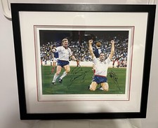 Steve Bull & Paul Gascoigne England, Limited Edition Authentic Framed Print