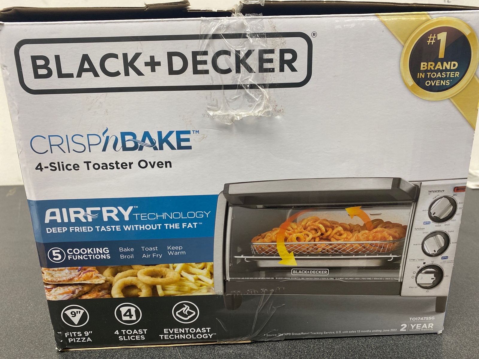 BLACK+DECKER TO1747SSG 4 Slice Air Fry Toaster Oven eBay