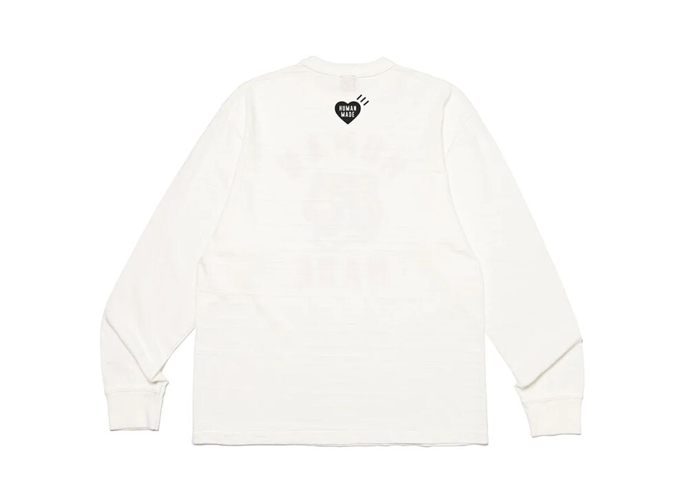 HUMAN MADE Graphic L/S T-Shirt Black White Grey 3colors Size HUMAN MADE Graphic L/S T-Shirt Black White Grey 3colors Size