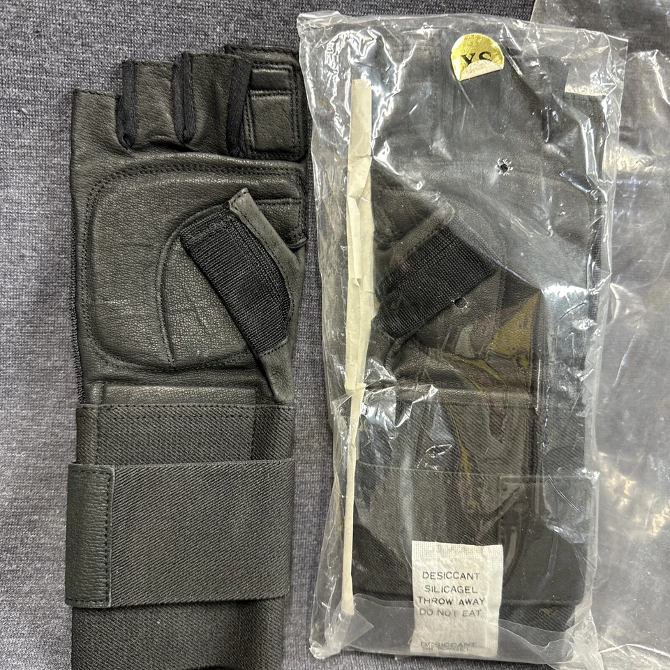 Guante de muñeca de cuero antivibración, talla XS par Valeo Glaw medio dedo Foto 4 de 4