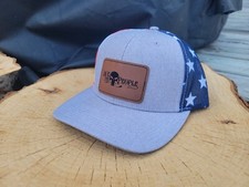 WE THE PEOPLE leather patch Cap Adjustable Brand New w Tag Trucker Hat FLAG Usa