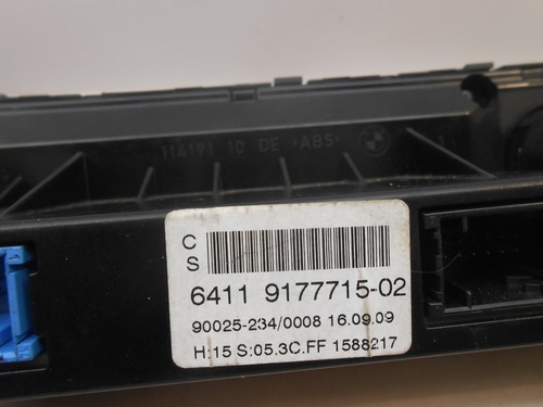 2010 BMW 535I E-60 CLIMATE CONTROL AUTO OEM 64119177715 IC 52033 SJ0493 - Picture 3 of 4