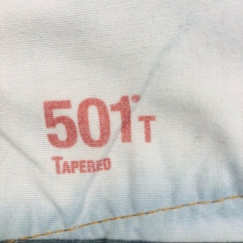 Jeans Levi's 501T ricamato floreale effetto invecchiato con bottoni e mosche - Foto 12 di 13