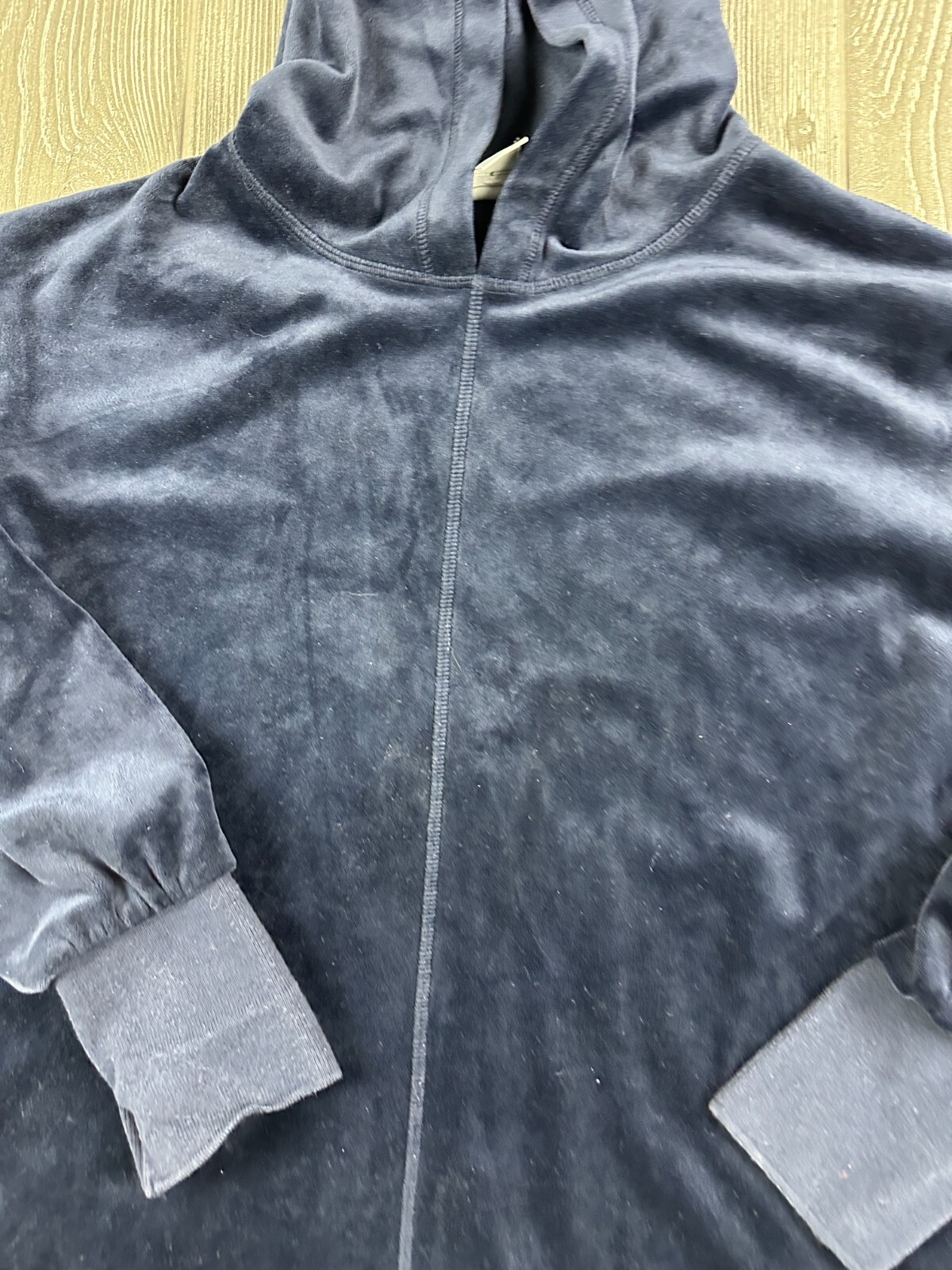 Chicos Zenergy Velvet Tunic Hoodie Pullover Blue … - image 2