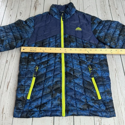 Snozu Quilted Puffer Winter Coat Boys Youth Medium 10/12 Blue Ski Snowboard - Picture 5 of 9