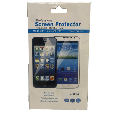 Samsung Note 4 Professional Screen Protector - PET Plastic Screen - UNOPENED