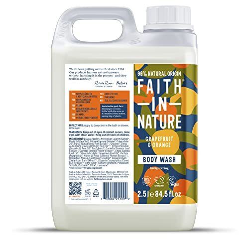 Faith In Nature Natural Grapefruit & Orange Body Wash, Invigorating, Vegan &