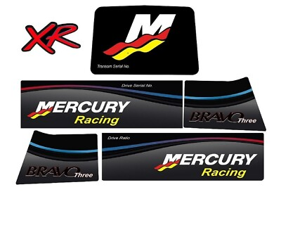 #ad MERCRUISER BRAVO THREE RACING XR SELF ADHESIVE VINYL WATERPROOF STICKER DECAL $17.00