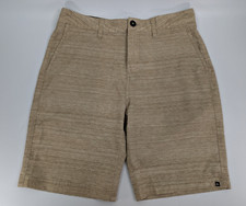 Quicksilver Amphibian Shorts Men's 32 Khaki Yellow Hybrid Board Beach Surf