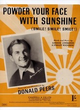 song sheet POWDER YOUR FACE WITH SUNSHINE Donald Peers 1948