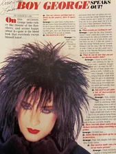 Culture Club, Full Page Vintage Pinup Clipping, a