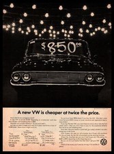 1966 Volkswagen $850 Used Car Comparison A New VW Is Cheaper Vintage Print Ad
