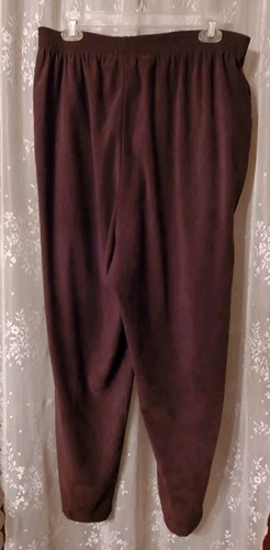Dressbarn Pull-On Dress Pants Women's Plus Size 18WP Brown Elastic Waist - Picture 2 of 4