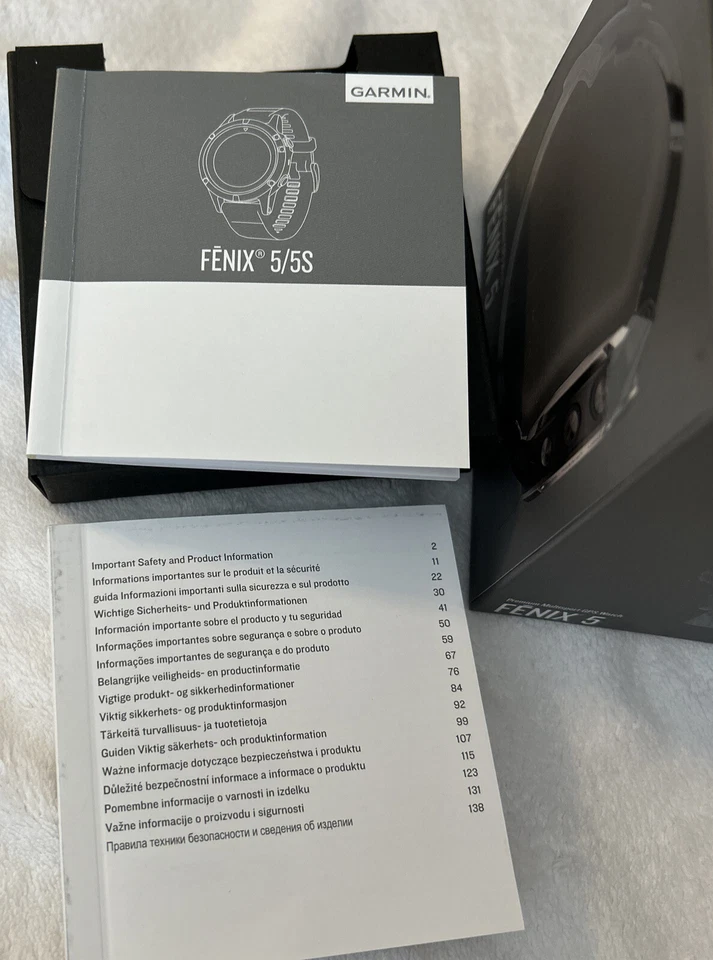 Garmin Fenix 5 Black Premium Multisport GPS Watch 47mm - Image 2 of 4