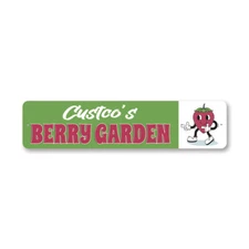 Home Berry Garden Metal Sign