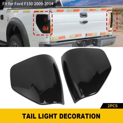 Smoked Rear Taillight Light Cover Trims Accessories For Ford F150 Raptor 2009-14