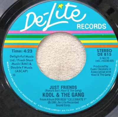 Kool & the Gang Take my Heart Just Friends 45 RPM 7'' Vinyl Record Delite 1980