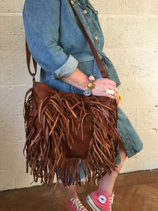 fringe leather purse