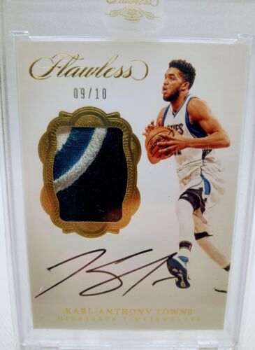 2016-17 Panini patch vertical impeccable or auto - Karl Anthony Towns /10 SSP - Photo 1 sur 2