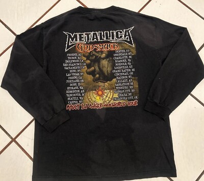 Metallica x Godsmack Madly In Anger With the World Tour T Shirt L