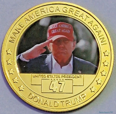 Souvenir Coin: USA President TRUMP  Golden Coin - Golden Metal Coin #3