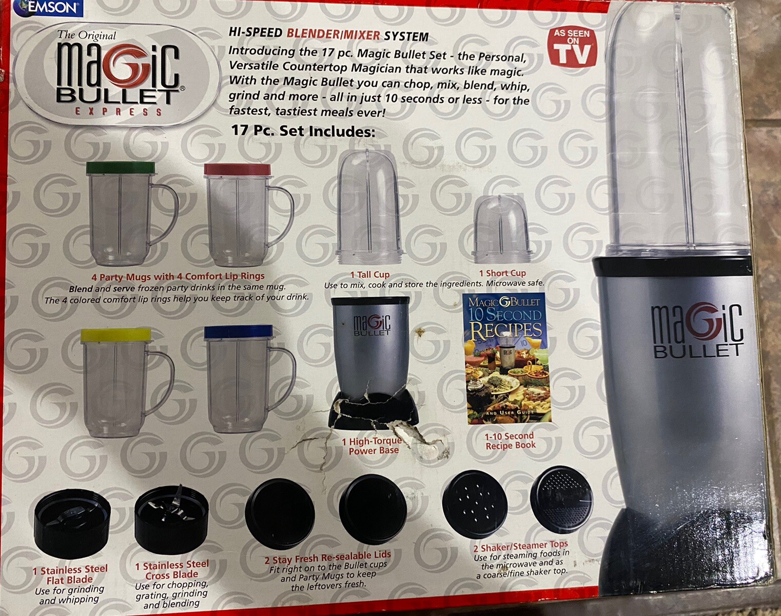 The Original Magic Bullet Express Hi-Speed Blender System - 17 Pc Set