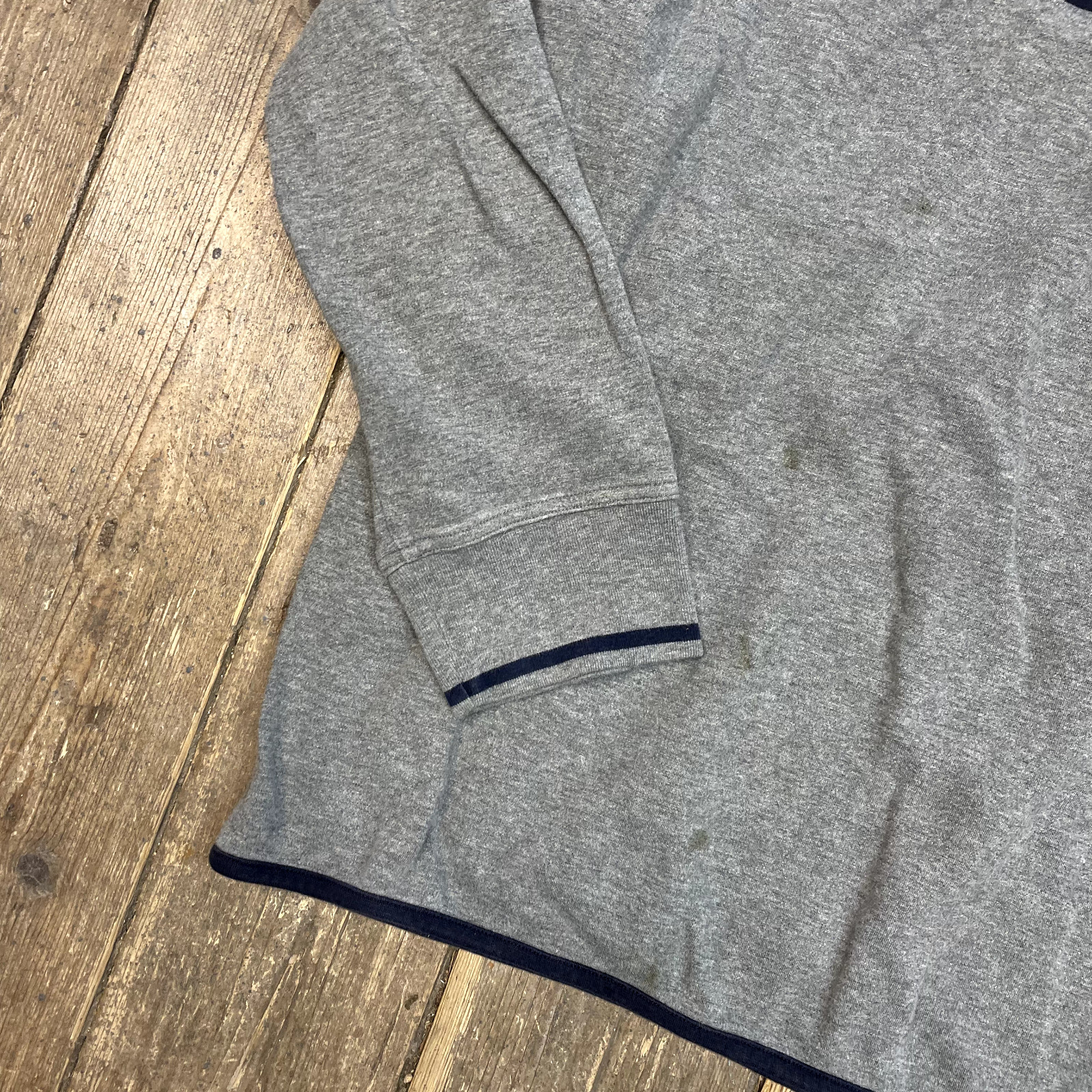 Nautica Sweatshirt Y2K Vintage Half-Zip High Neck Jumper, Grey, Mens XL image 6