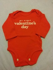 Carter's My First Valentine's Day Long Sleeve One Piece Size 3 Months