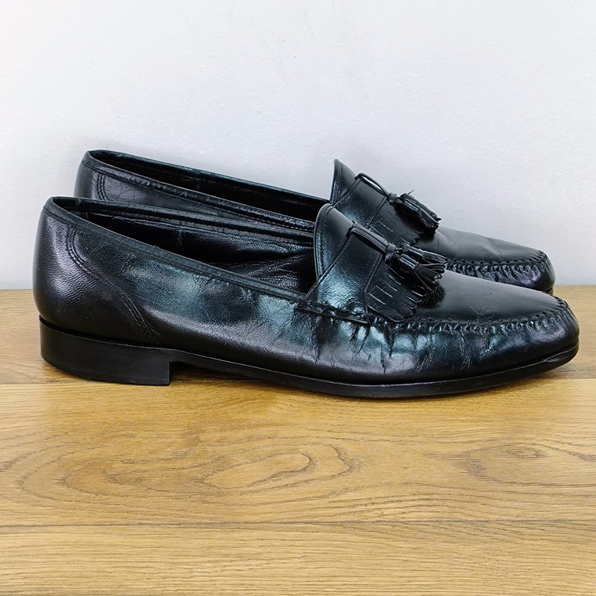 Vintage Towncraft Derby Shoes | Apron Toe | USA Made | Men’s 9.5 D Curtis Black Calf Leather Apron Toe Derby Oxford main image 2