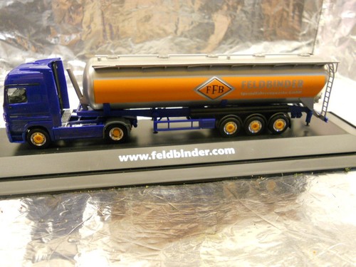 ** Herpa 284523 Mercedes Benz Actros LH Tank Semitraler Feldbinder 1:87 Scale - Picture 2 of 2