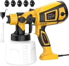 Paint Sprayer 800W, 32000RPM HVLP Spray Gun with 1400ml High Capacity Container,