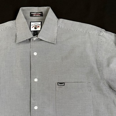 Faconnable Mens Dress Shirt Large Gray Check 100% Cotton NWOT | eBay