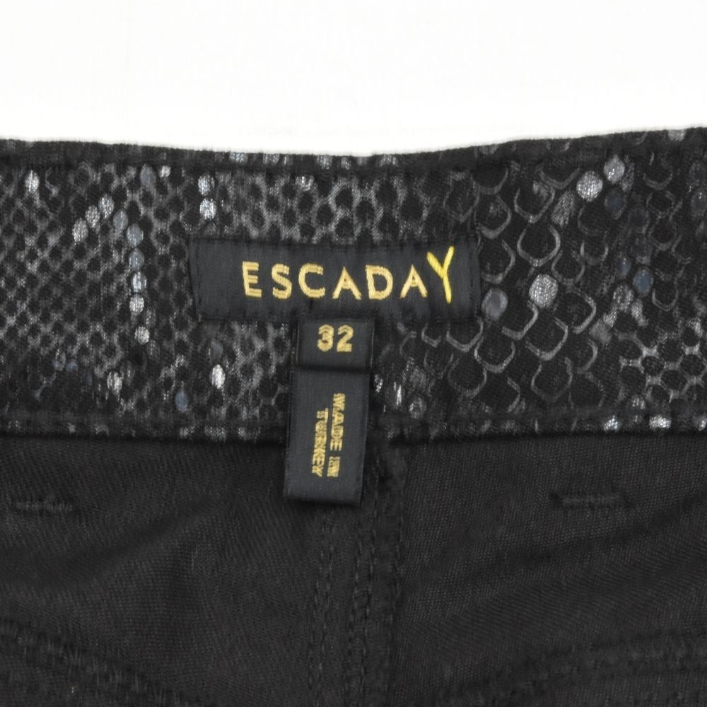 ESCADA Python Print Stretch Pants Skinny Fit Blac… - image 9