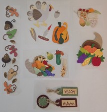 Fall Scrapbooking/Crafting stickers Misc. Used Lot