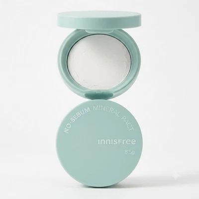 Innisfree No Sebum Mineral Pact 8.5g K-Beauty Matte Oil Control Pressed Powder - Image 1 of 4